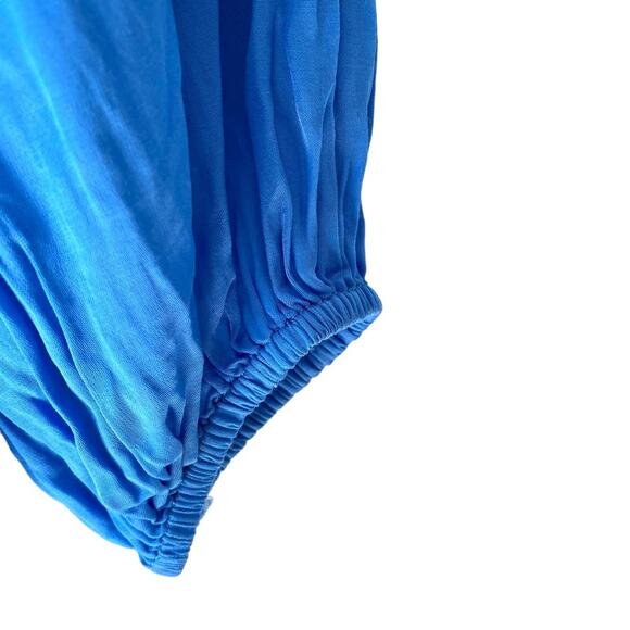 Free People Later Days Blue Button Front Dress size 6 MIDI - Picture 6 of 9